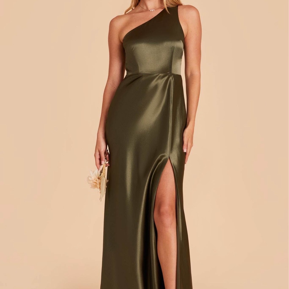 Birdy Grey Olive Green One-Shoulder Dress
